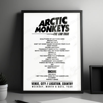 Arctic Monkeys Setlist Poster - Hillsborough Park, Sheffield - June 10th, 2023