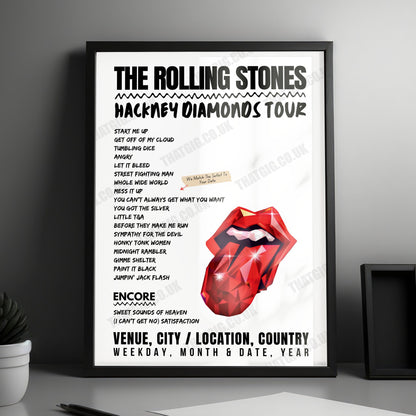 The Rolling Stones Setlist Poster - Lumen Field, Seattle, USA - May 15th, 2024