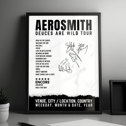 Aerosmith Setlist Poster - MassMutual Center, Springfield - August 21st, 2019