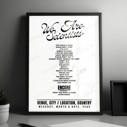 We Are Scientists Setlist Poster - Columbia Theater, Berlin - May 7th, 2025