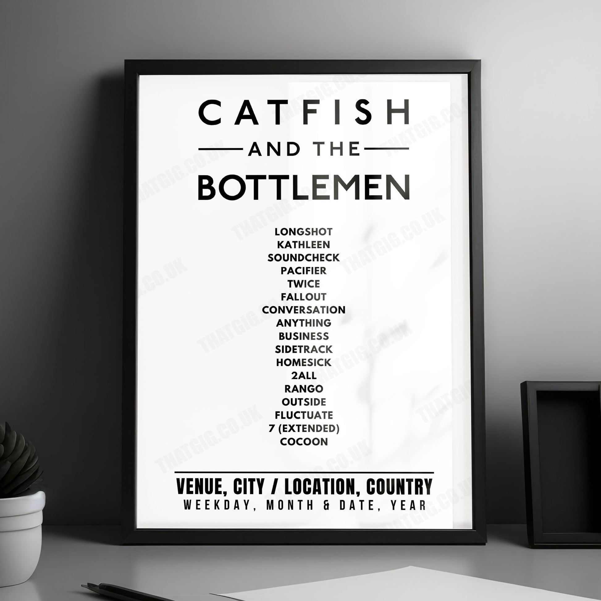 Catfish and the Bottlemen Setlist Poster - Victoria Park, Warrington - September 5th, 2021