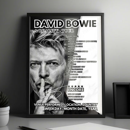 David Bowie Setlist Poster - Royal Festival Hall, London - June 29th, 2002