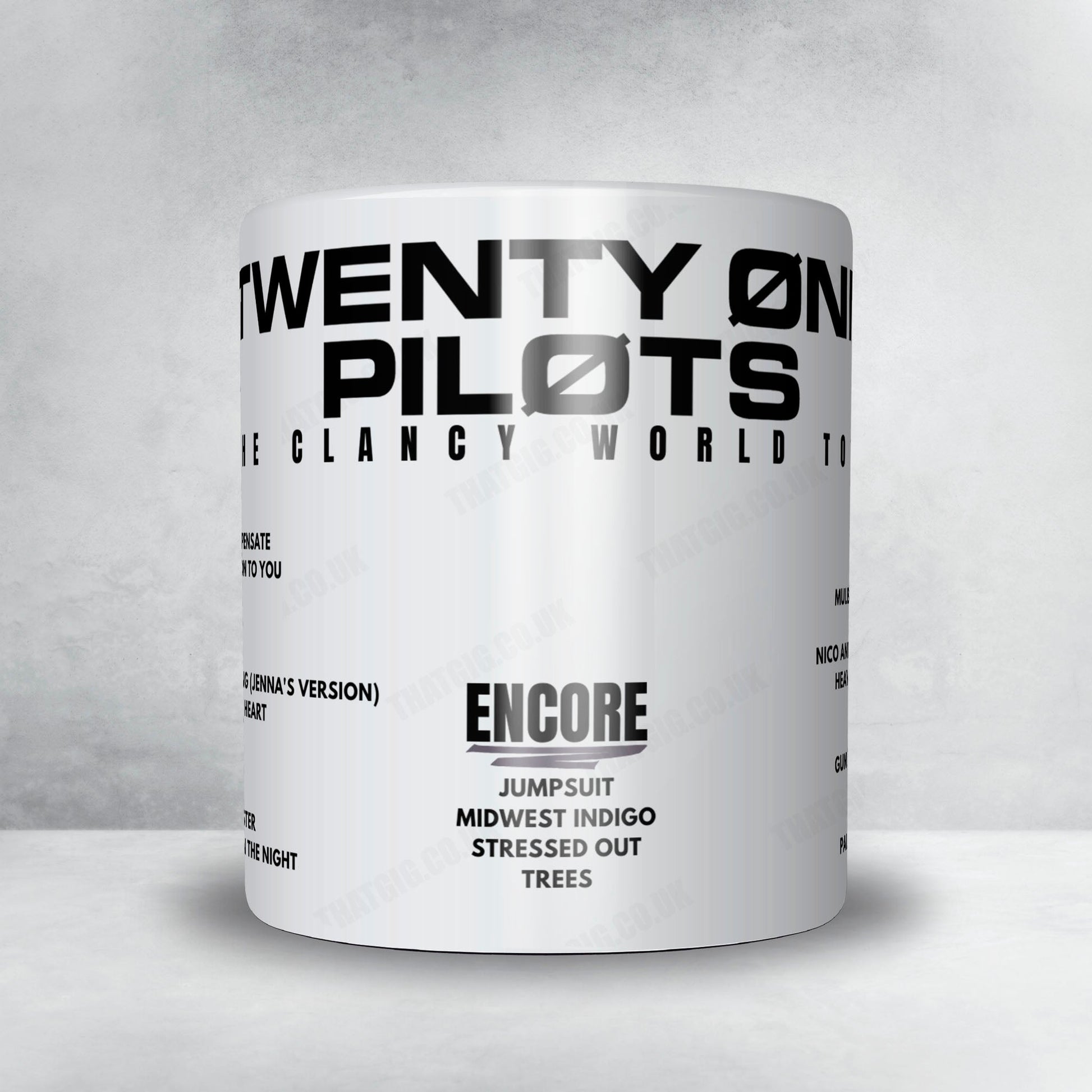 twenty one pilots Setlist Poster - The O2 Arena, London - May 13th, 2025