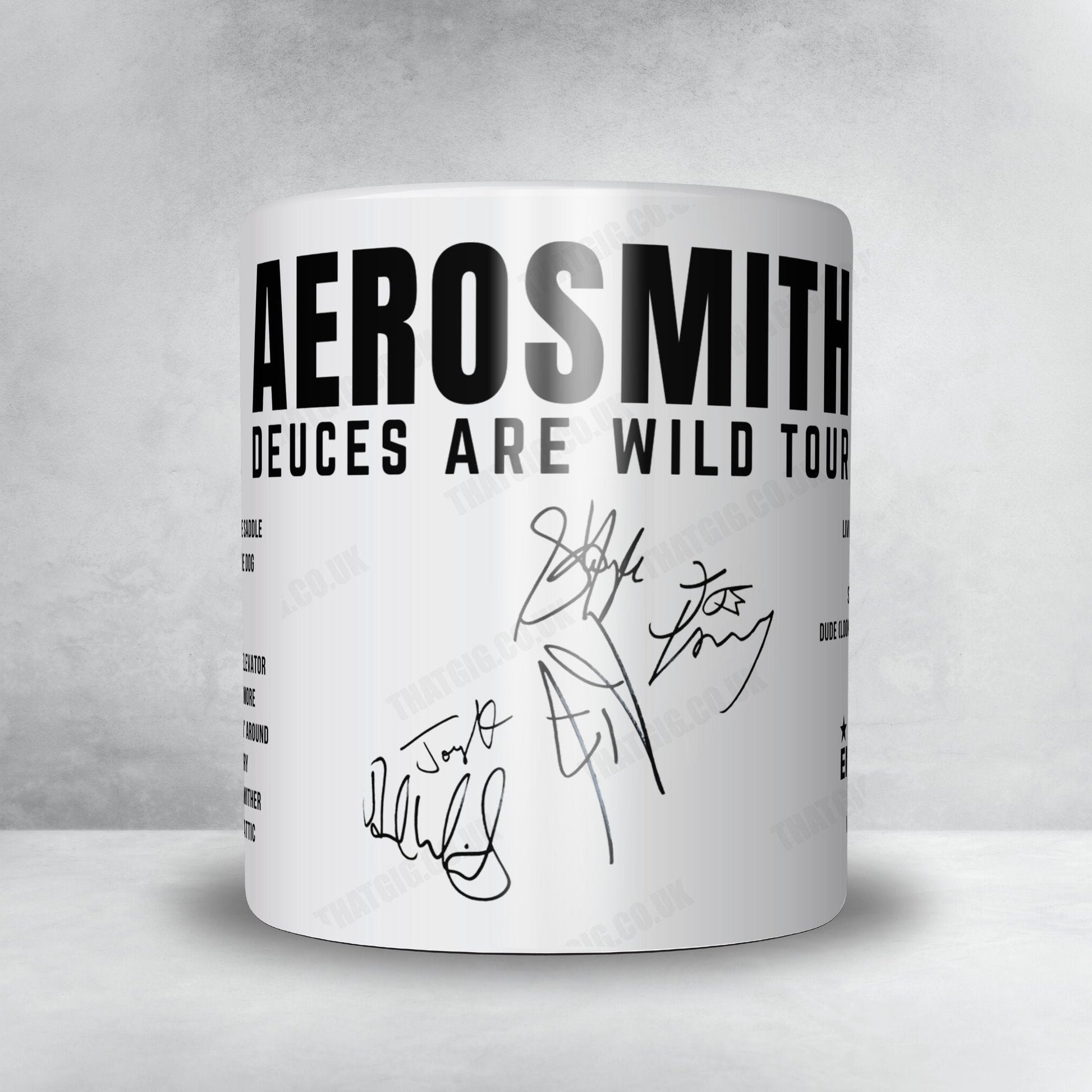 Aerosmith Setlist Mug - Park Theater at Park MGM, Las Vegas - April 8th, 2019