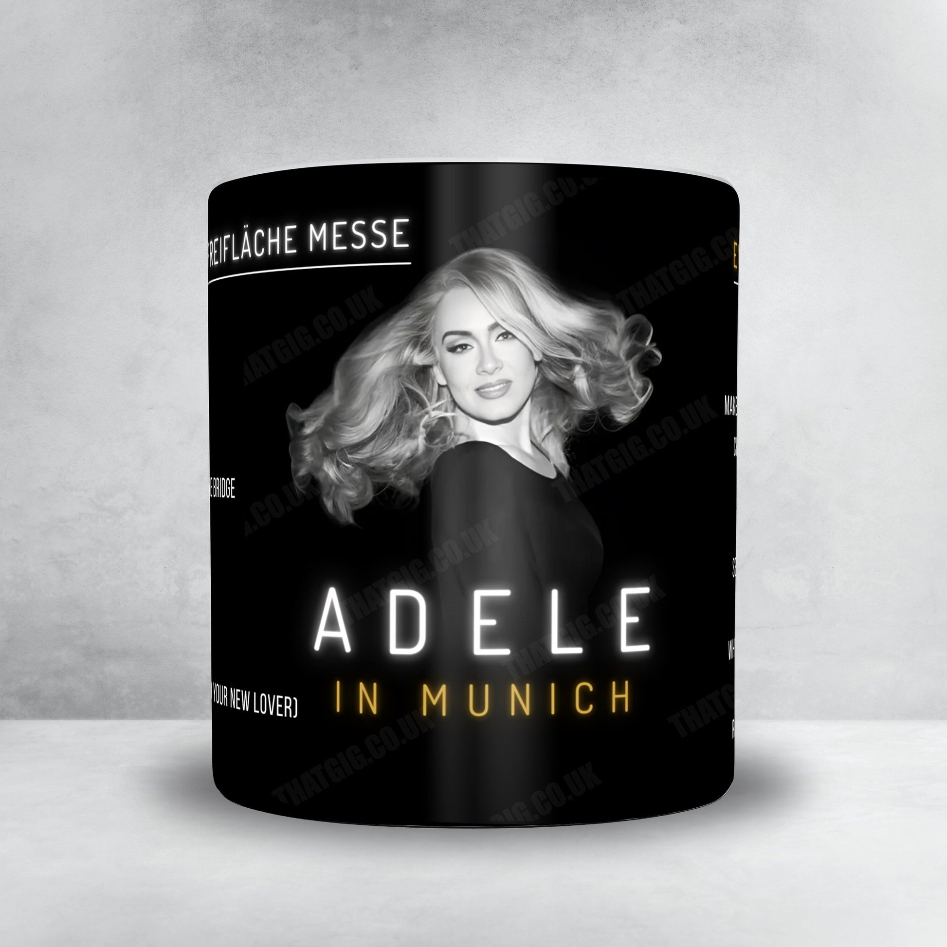 Adele Setlist Mug - Sonderfreifläche Messe, Munich - August 14th, 2024