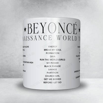 Beyoncé Setlist Mug - Raymond James Stadium, Tampa - August 16th, 2023