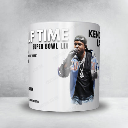 Kendrick Lamar Setlist Mug - Halftime Super Bowl LIX, Caesars Superdome, New Orleans - February 9th, 2025