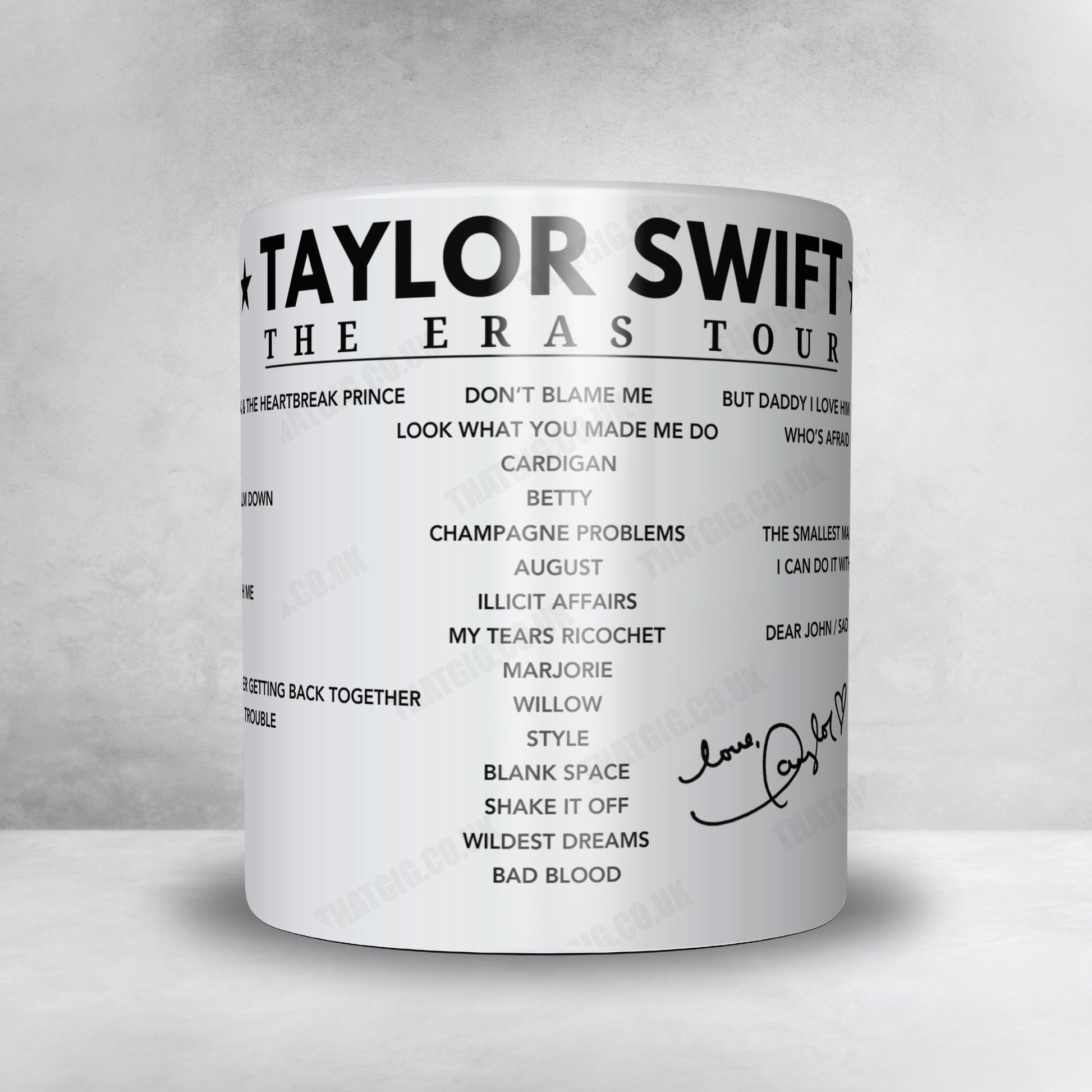 Taylor Swift Setlist Mug - Wembley Stadium, London - August 16th, 2024