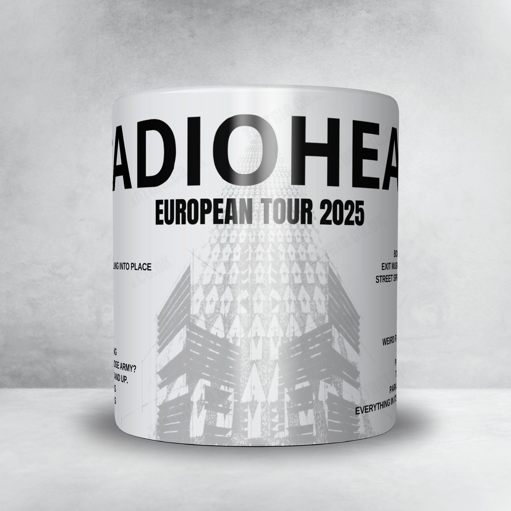 Radiohead Setlist Mug - Movistar Arena, Madrid - November 8th, 2025