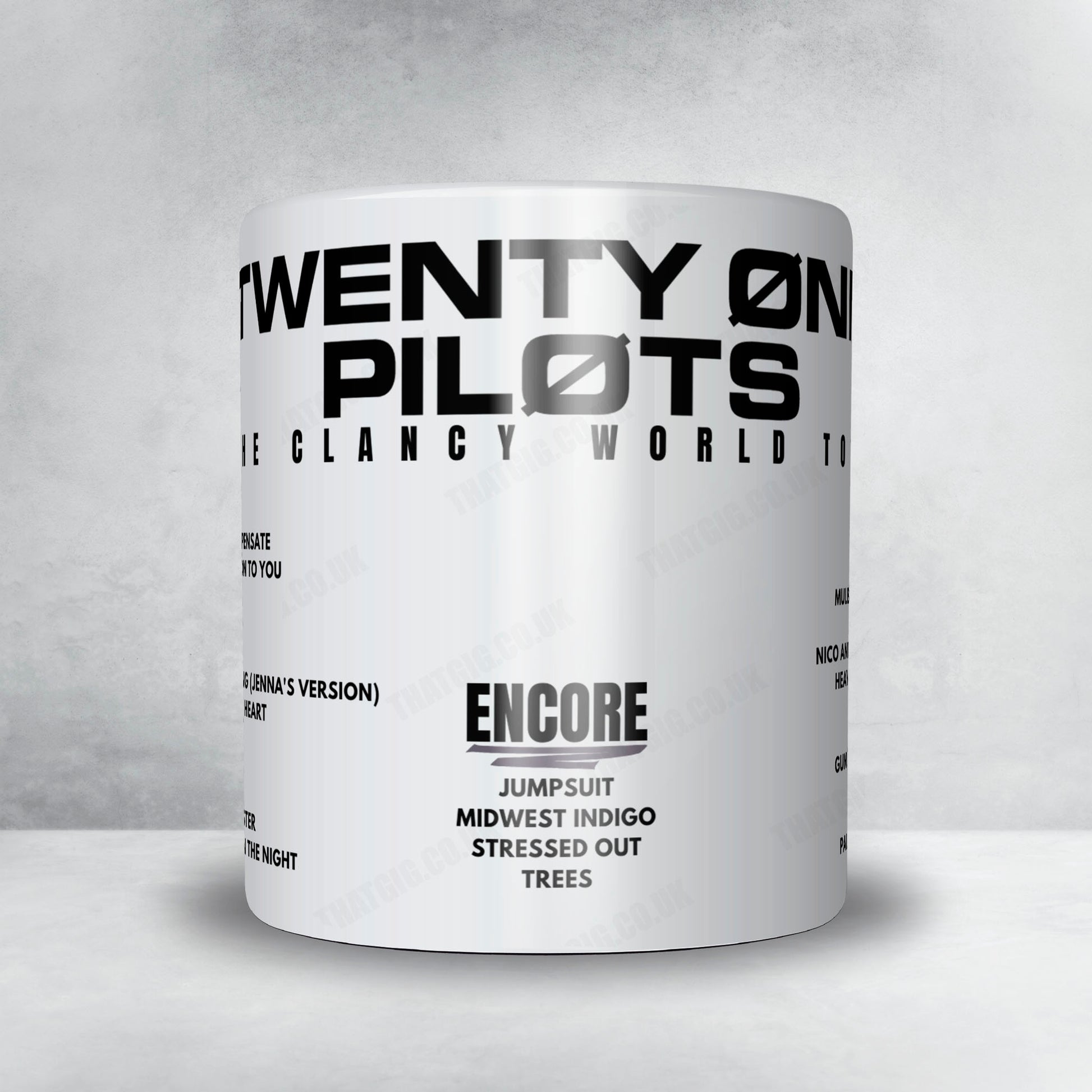 twenty one pilots Setlist Poster - The OVO Hydro, Glasgow - May 5th, 2025