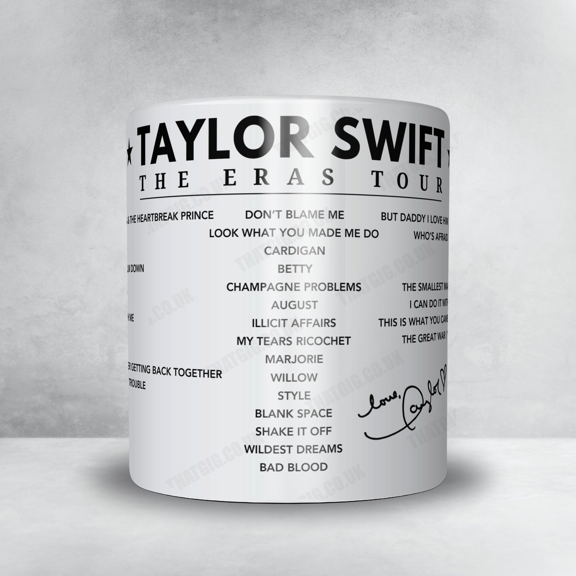 Taylor Swift Setlist Mug - Anfield, Liverpool, June 14th, 2024