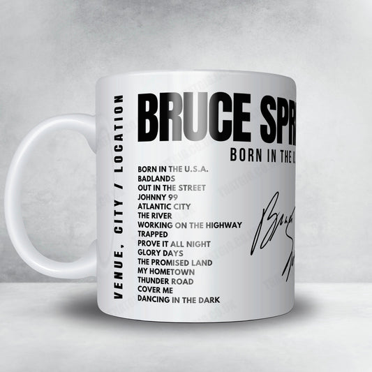 Bruce Springsteen Setlist Mug - Roundhay Park, Leeds - July 7th, 1985