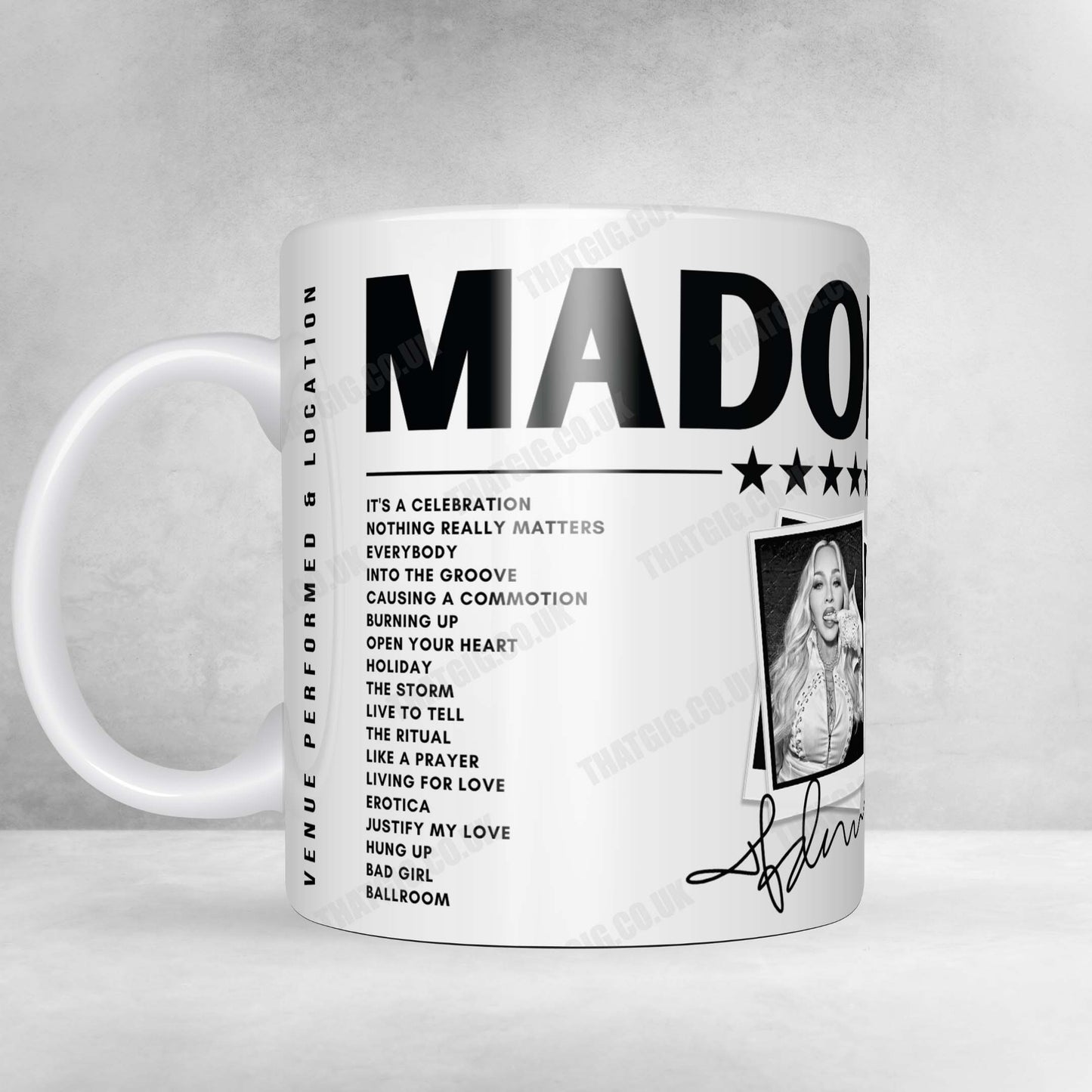 Madonna Setlist Poster - Capital One Arena, Washington DC - December 19th, 2023
