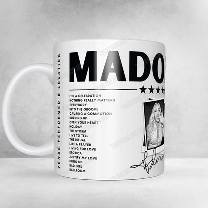 Madonna Setlist Poster - Capital One Arena, Washington DC - December 19th, 2023