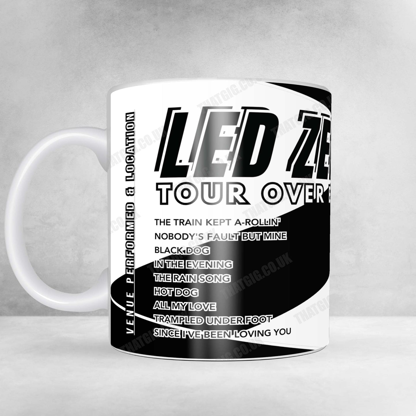 Led Zeppelin Setlist Mug - The Heath Hotel, Bewdley - April 28th, 1990