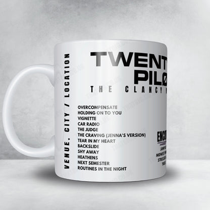 twenty one pilots Setlist Poster - The OVO Hydro, Glasgow - May 5th, 2025