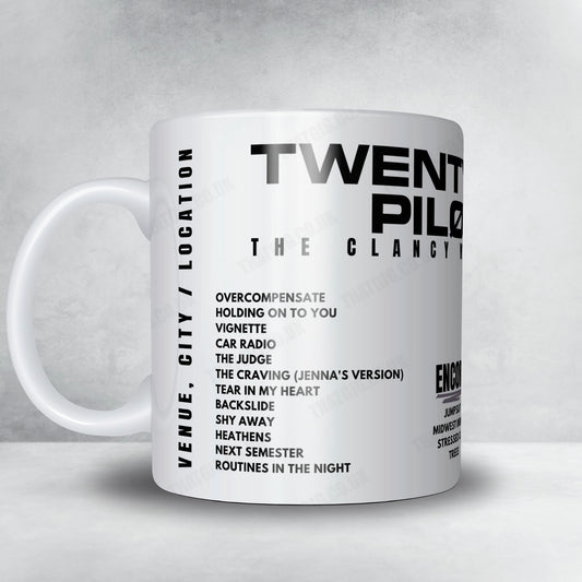 twenty one pilots Setlist Poster - The OVO Hydro, Glasgow - May 5th, 2025