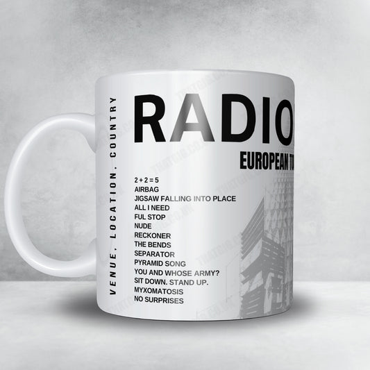 Radiohead Setlist Mug - Royal Arena, Copenhagen - December 16th, 2025
