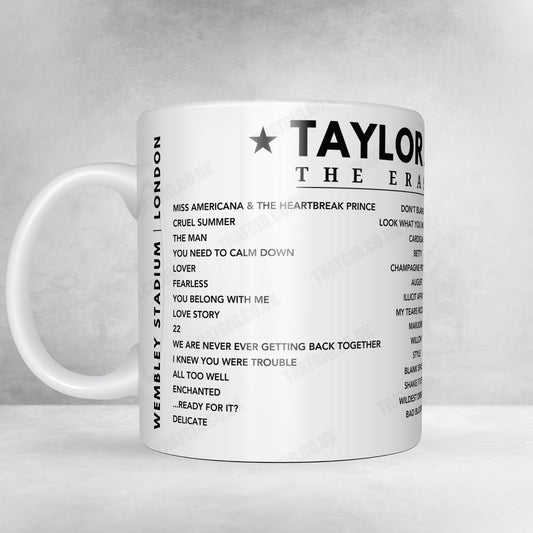 Taylor Swift Setlist Mug - Wembley Stadium, London - August 20th, 2024