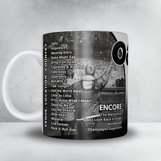 Oasis Setlist Mug - Tokyo Dome, Tokyo - October 26th, 2025