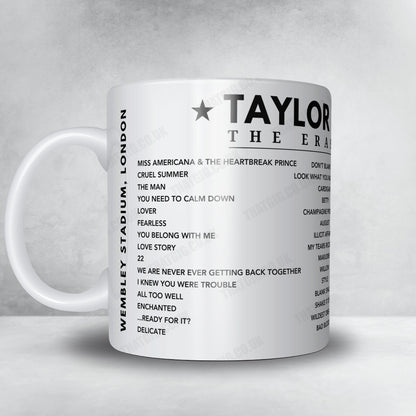 Taylor Swift Setlist Mug - Wembley Stadium, London - June 22nd, 2024