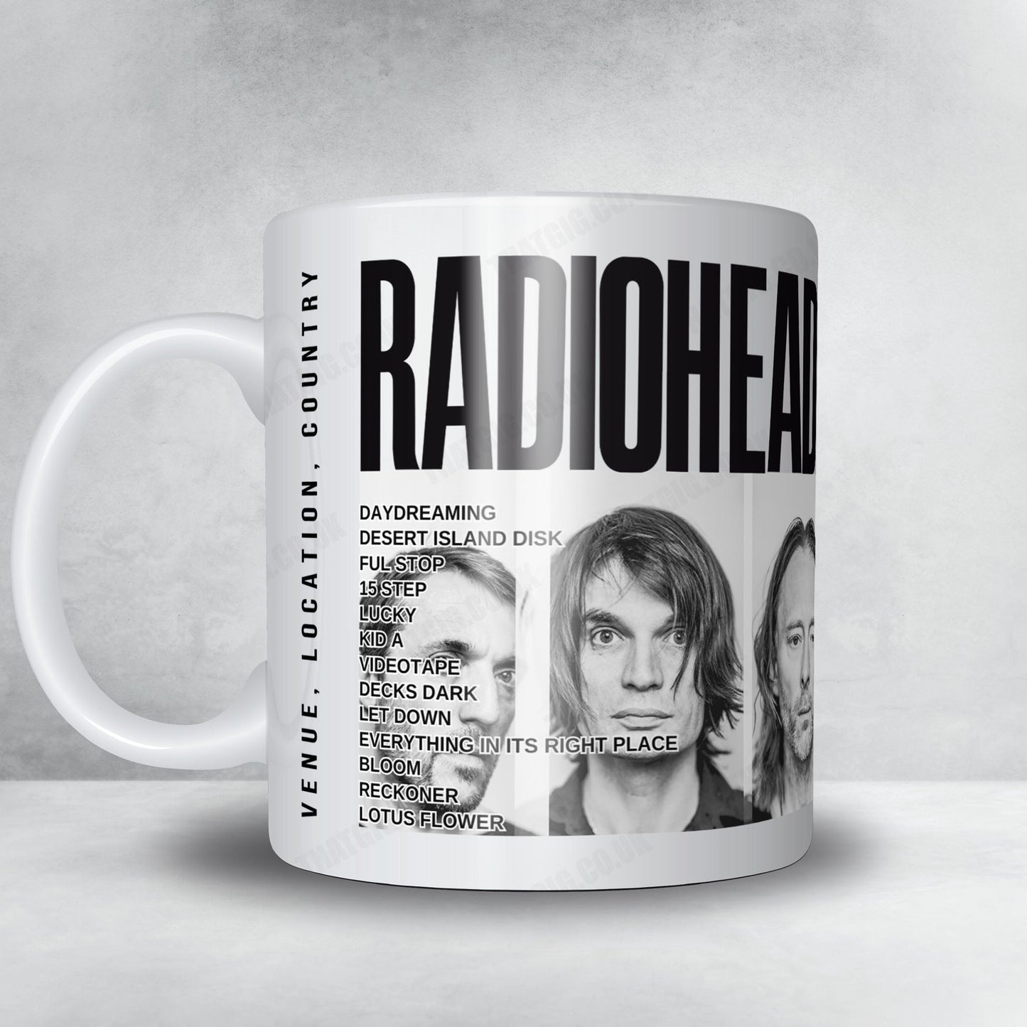 Radiohead Setlist Mug - Parc Jean-Drapeau, Montreal - July 31st, 2016
