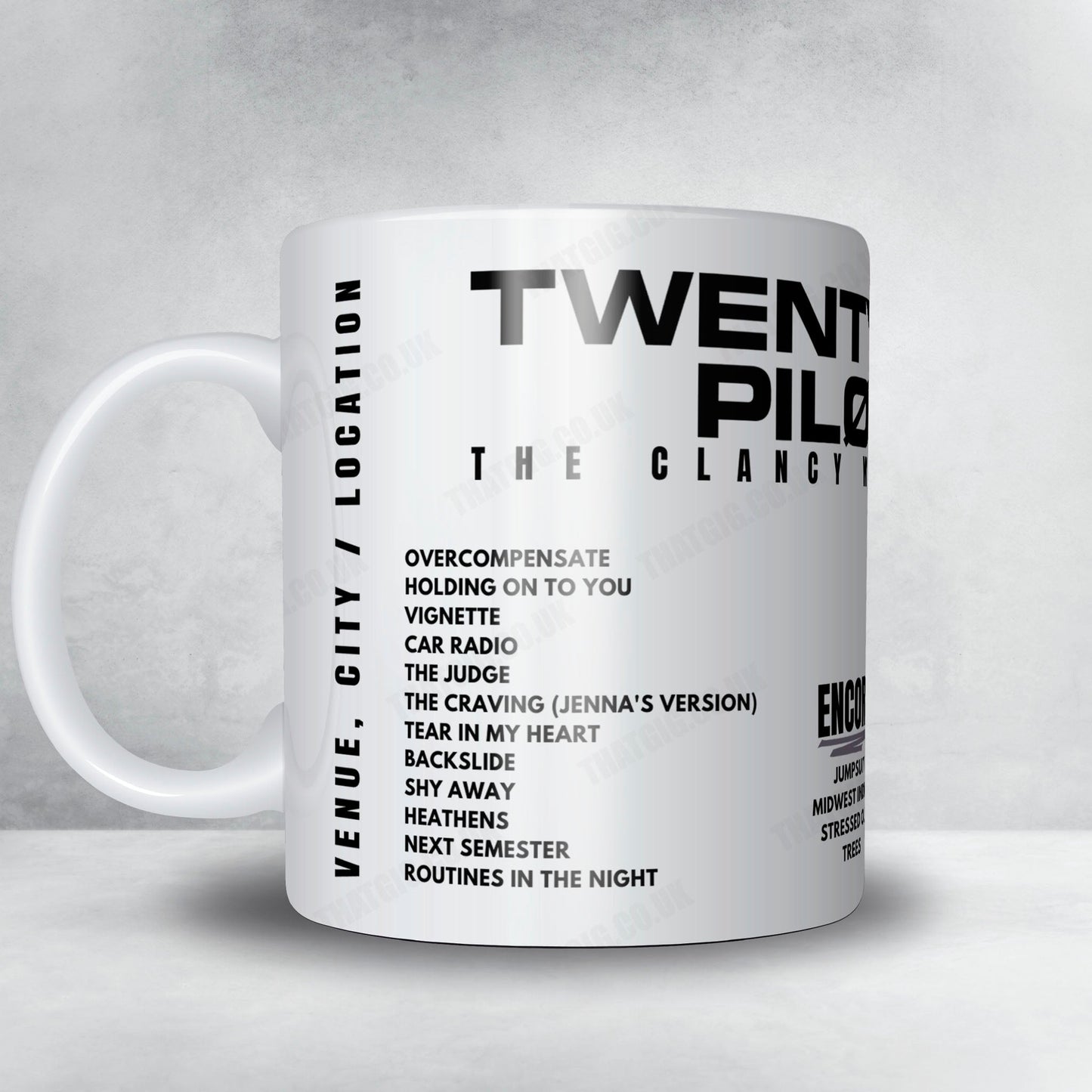 twenty one pilots Setlist Poster - The O2 Arena, London - May 13th, 2025
