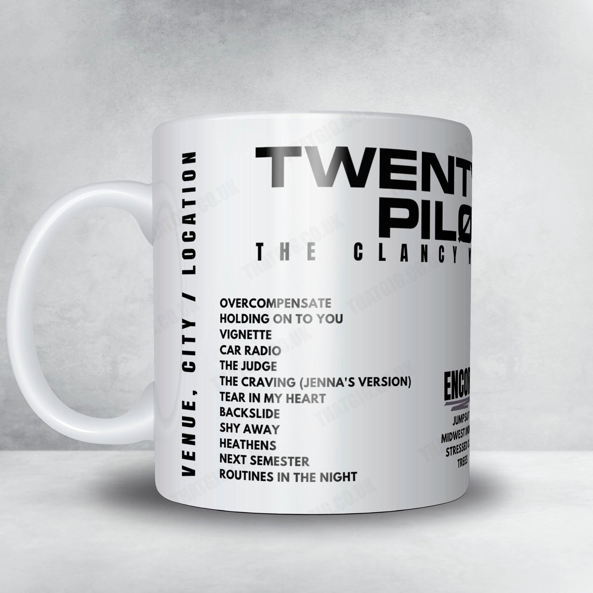 twenty one pilots Setlist Poster - The O2 Arena, London - May 13th, 2025