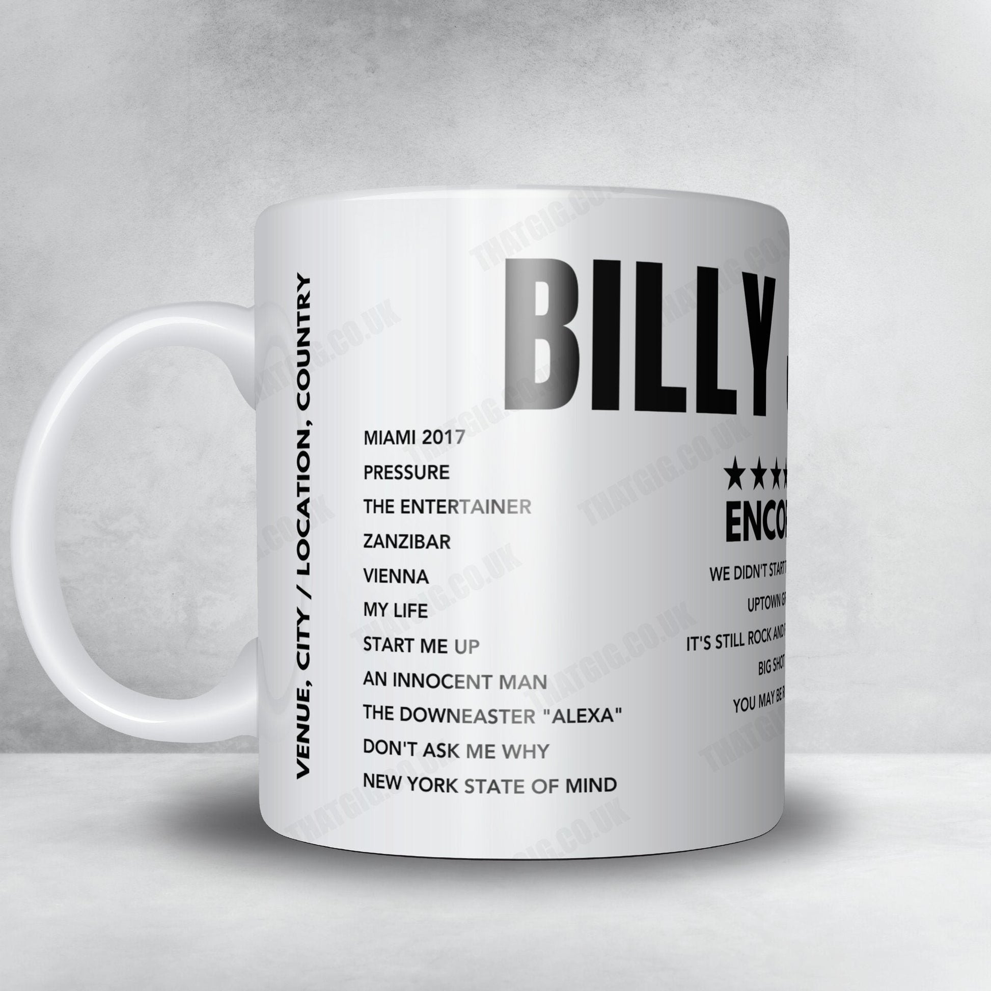 Billy Joel Setlist Mug - Madison Square Garden - July 25, 2024 x1 Mug