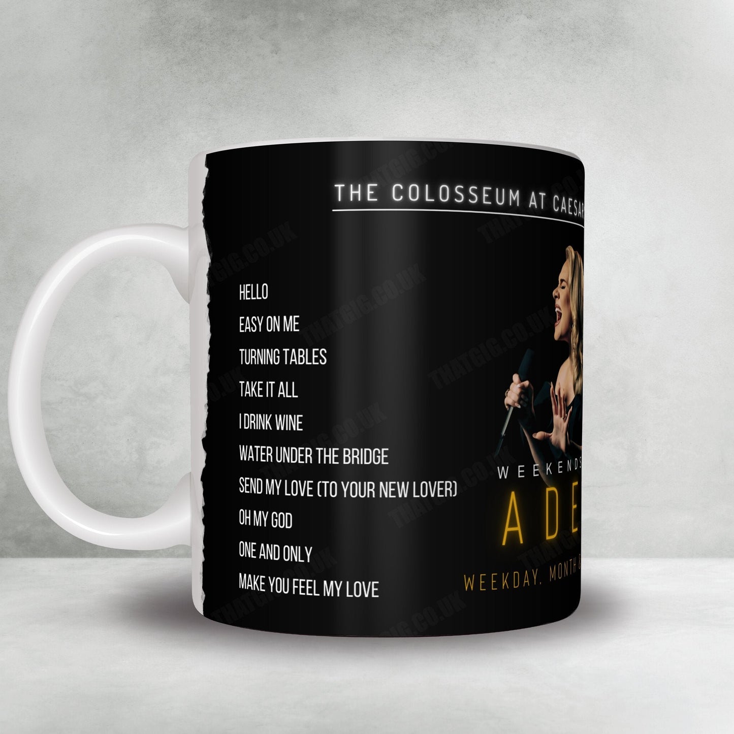 Adele Setlist Mug - The Colosseum at Caesars Palace, Las Vegas - November 16th, 2024