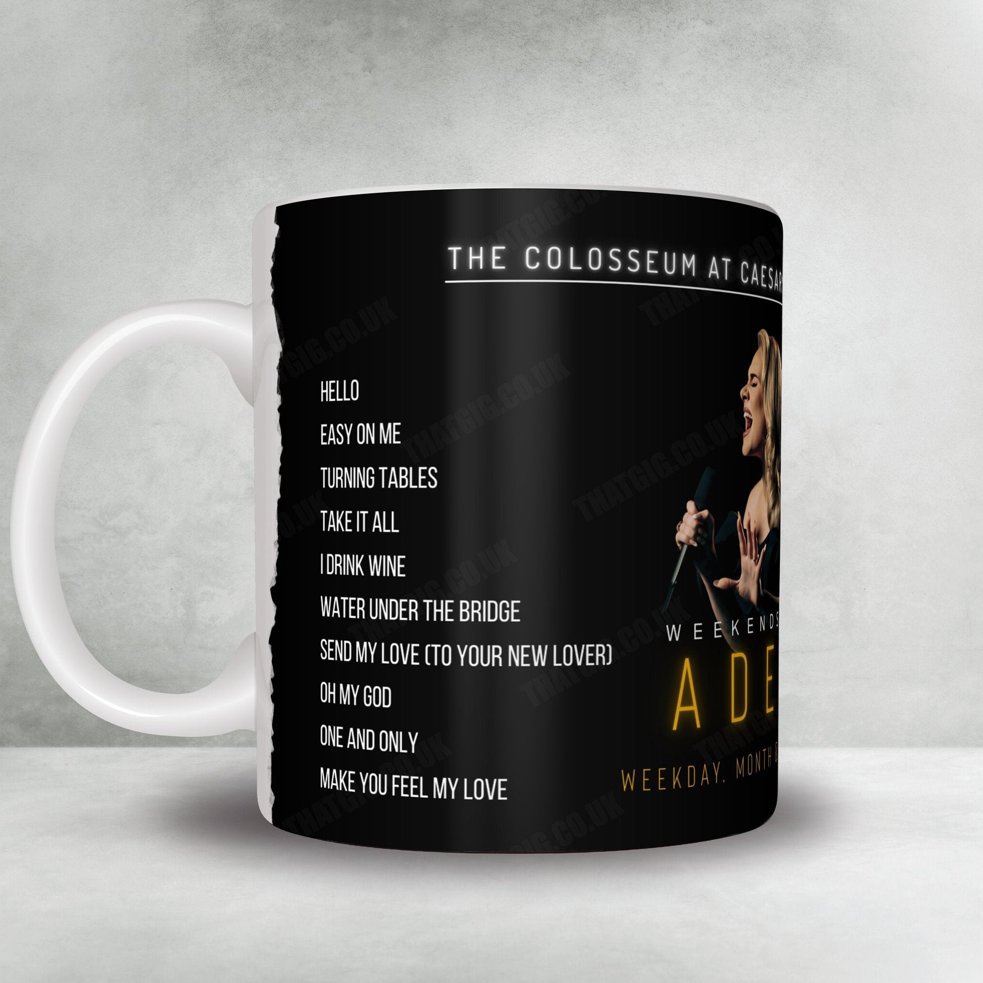 Adele Setlist Mug - The Colosseum at Caesars Palace, Las Vegas - November 16th, 2024