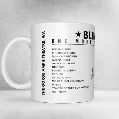 Blink-182 Setlist 11oz Mug - The Gorge Amphitheatre, George - July 14, 2024