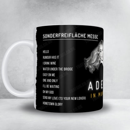 Adele Setlist Mug - Sonderfreifläche Messe, Munich - August 9th, 2024