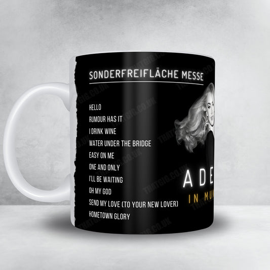 Adele Setlist Mug - Sonderfreifläche Messe, Munich - August 9th, 2024