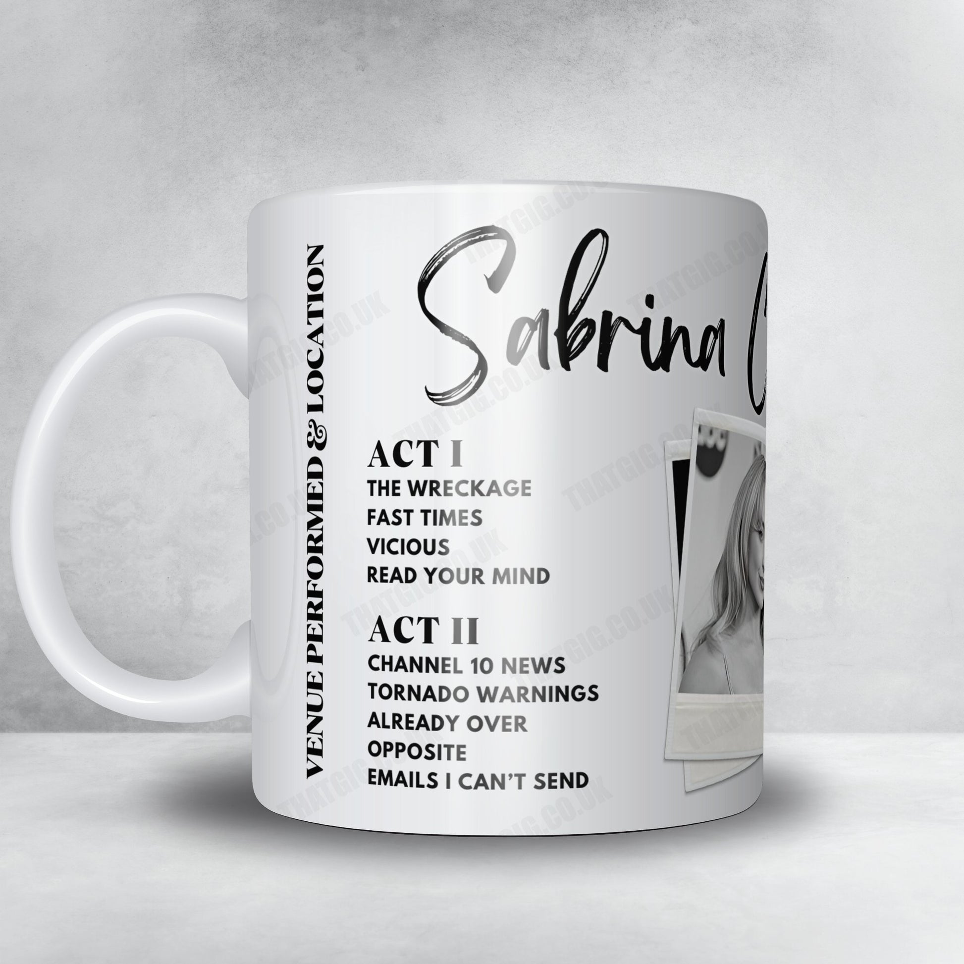 Sabrina Carpenter Setlist Mug - Kia Forum, Inglewood, CA, USA - November 18th, 2024
