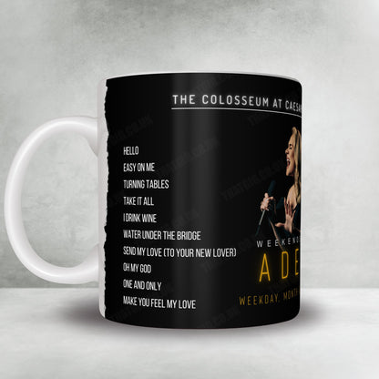 Adele Setlist Mug - The Colosseum at Caesars Palace, Las Vegas - December 31st, 2022