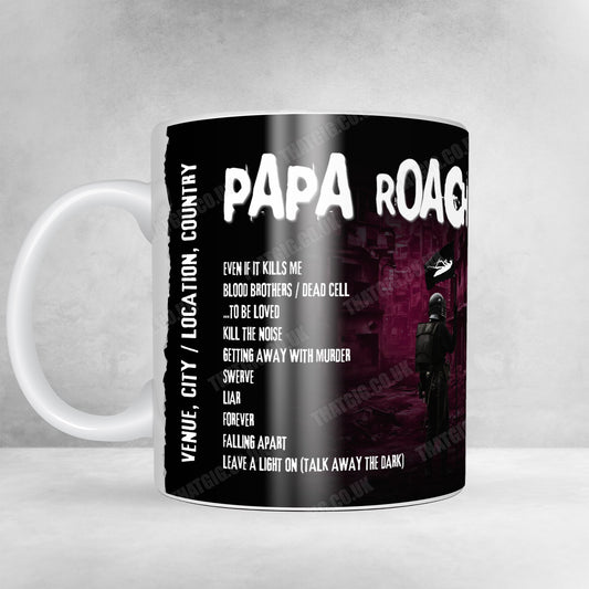 Papa Roach Setlist Mug - Arena COS Torwar, Warsaw, Poland - January 27th, 2025
