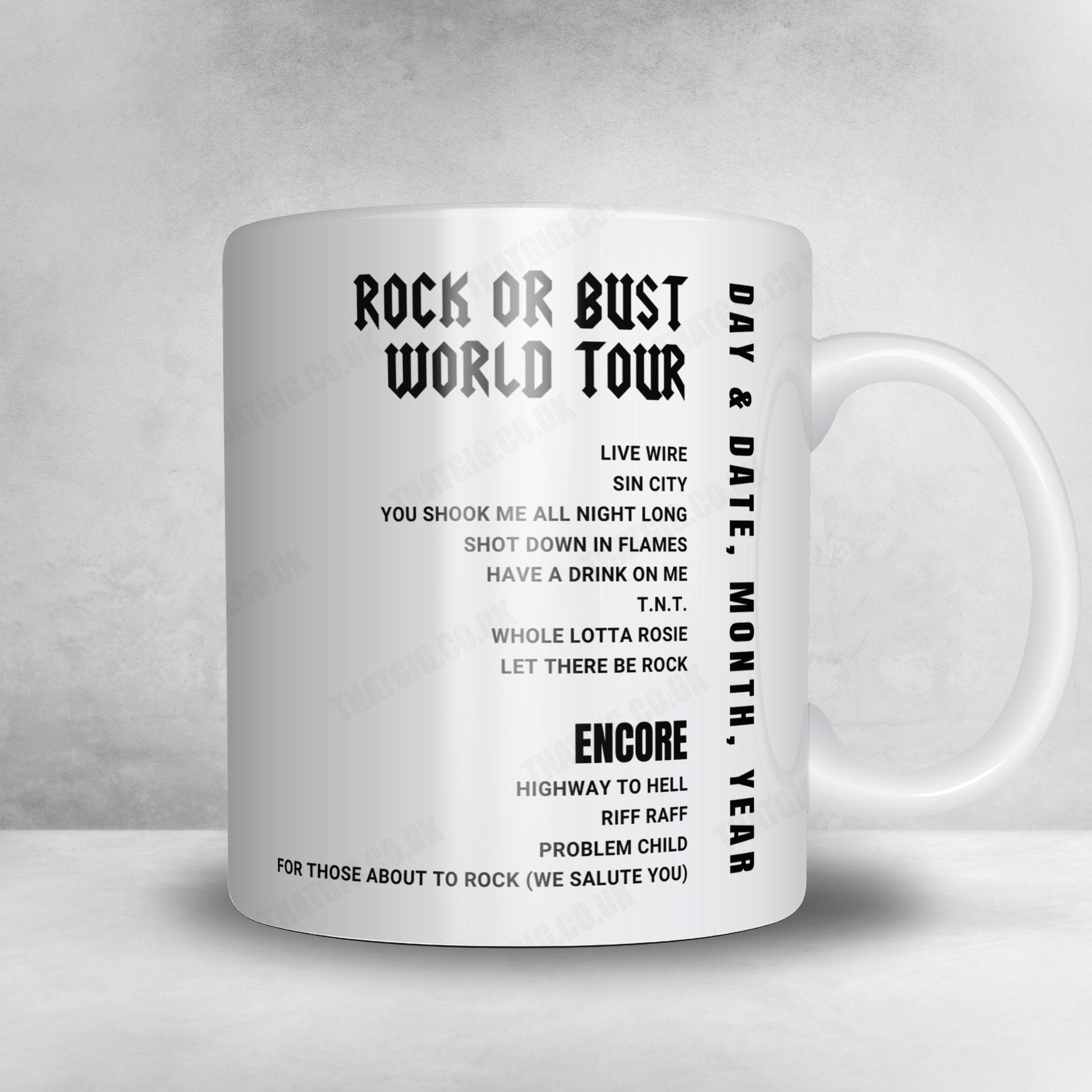 AC/DC Setlist Mug - Kantolan Tapahtumapuisto, Hämeenlinna - July 22nd, 2015