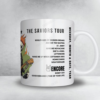 Green Day Setlist Mug - Azura Amphitheater, Bonner Springs - August 20th, 2024