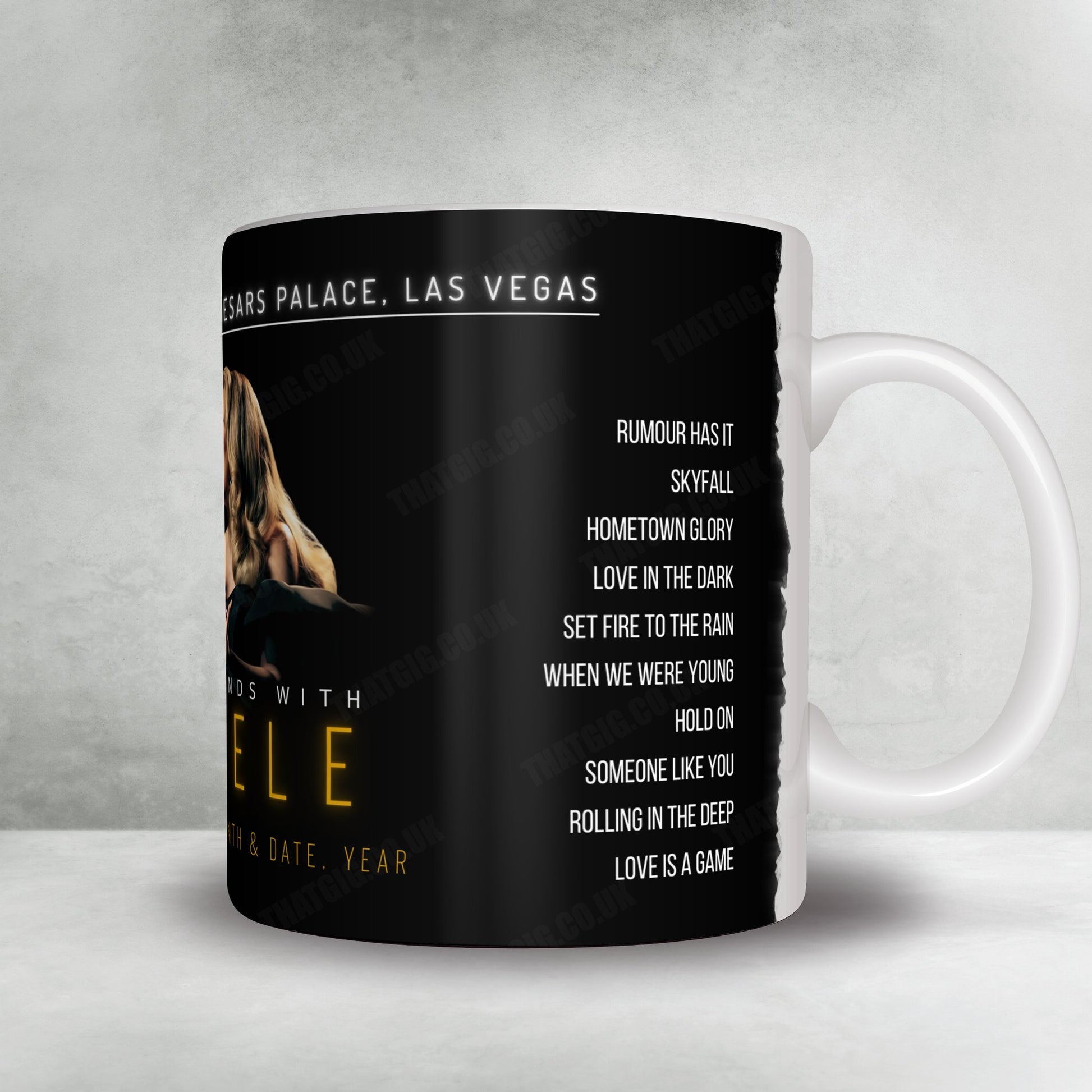 Adele Setlist Mug - The Colosseum at Caesars Palace, Las Vegas - February 11th, 2023