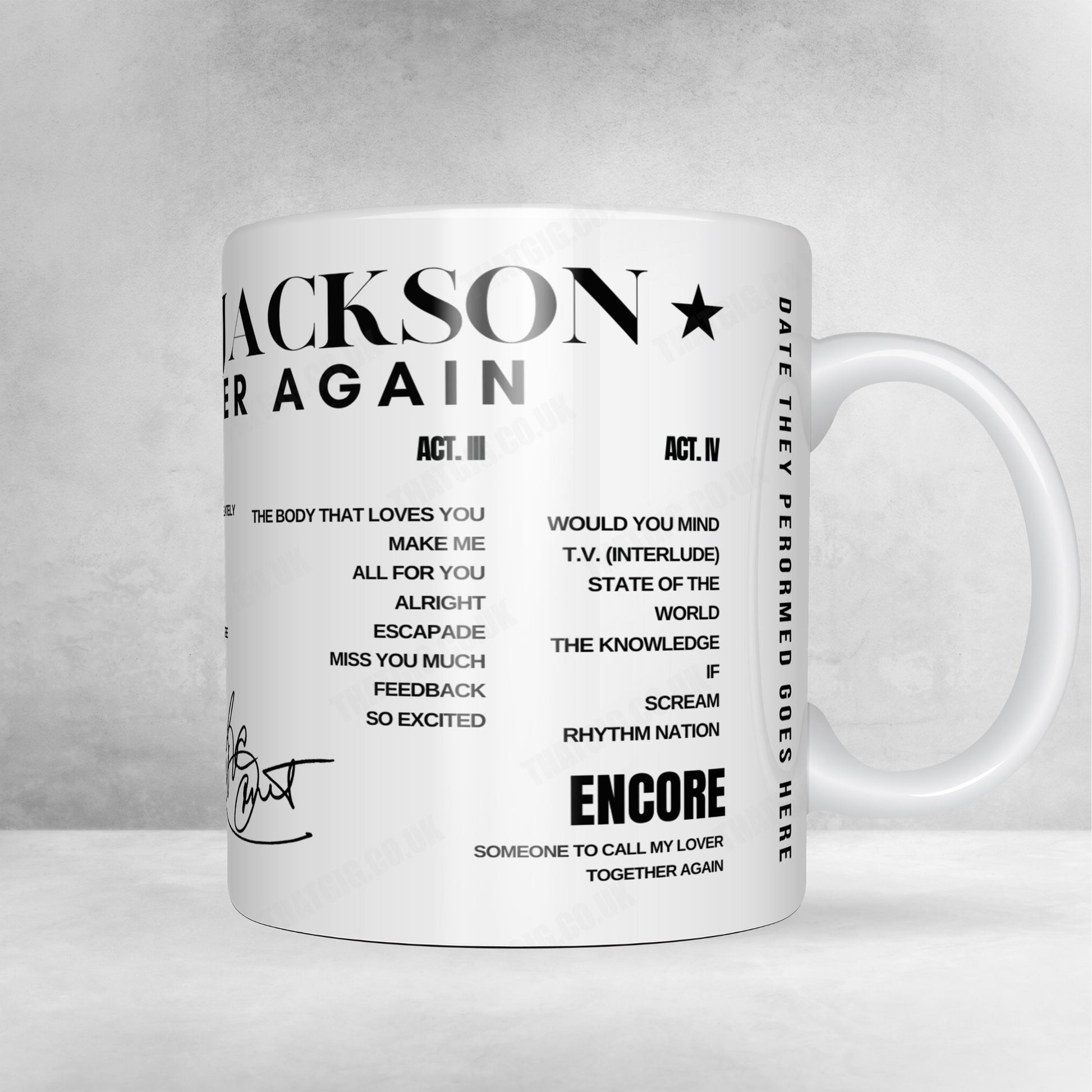 Janet Jackson Setlist Poster - CFG Bank Arena, Baltimore - July 13th, 2024