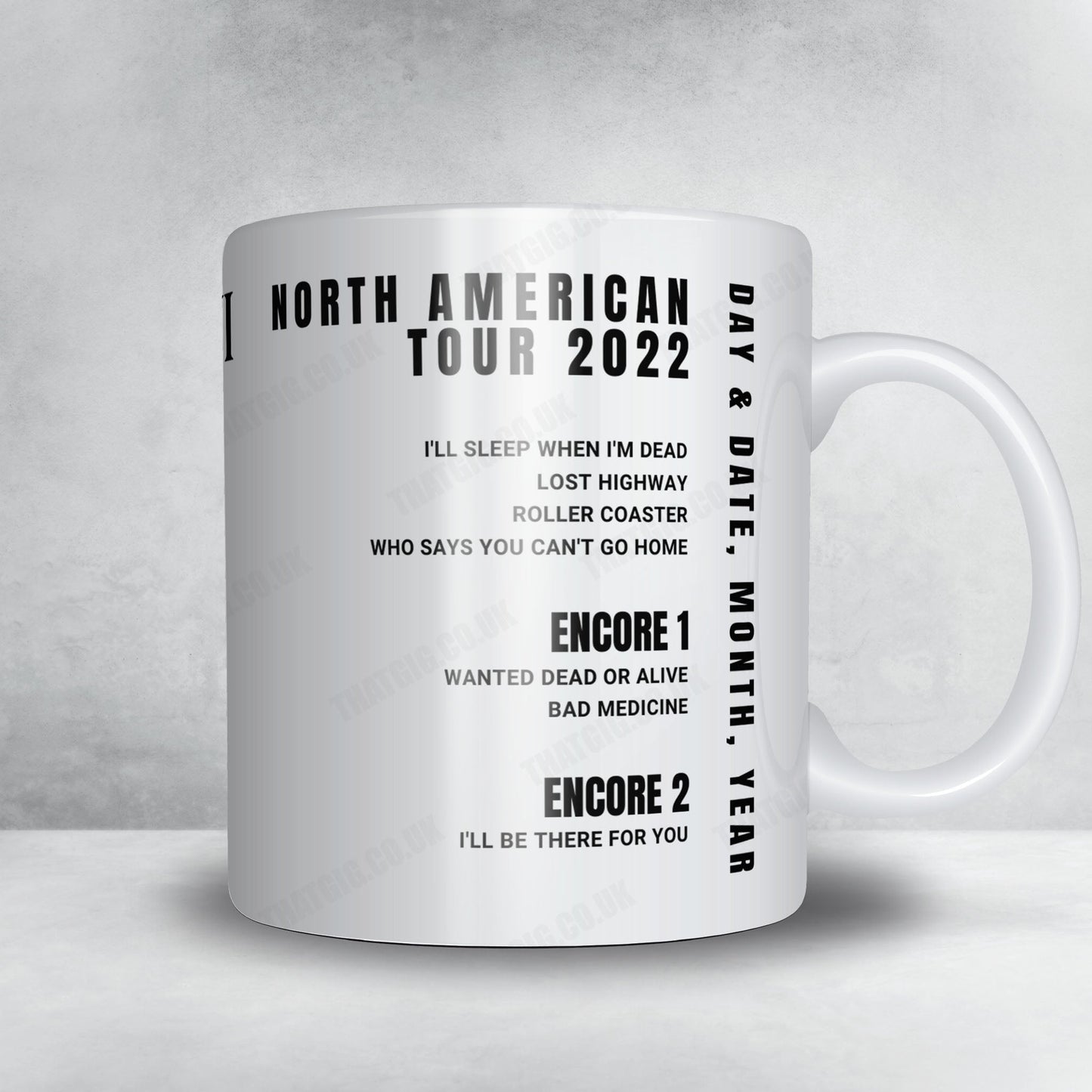 Bon Jovi Setlist Mug - Fiserv Forum, Milwaukee - April 5th, 2022