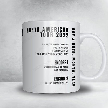 Bon Jovi Setlist Mug - Fiserv Forum, Milwaukee - April 5th, 2022