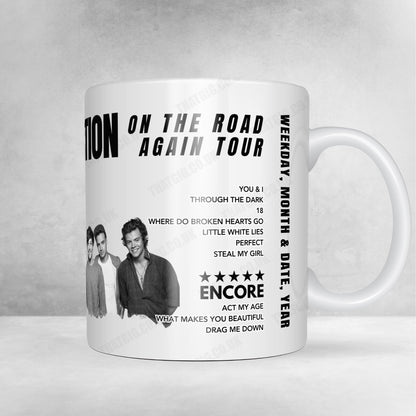 One Direction Setlist Mug - Metro Radio Arena, Newcastle upon Tyne, England - October 27th, 2015