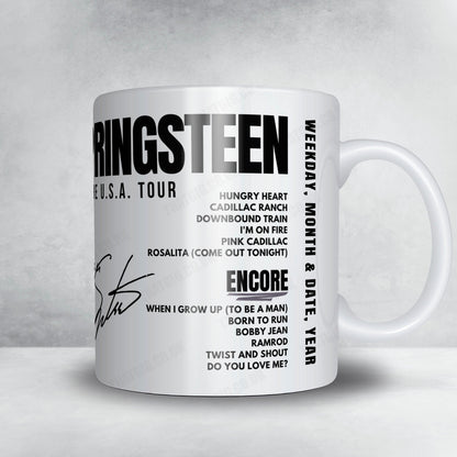 Bruce Springsteen Setlist Mug - Roundhay Park, Leeds - July 7th, 1985