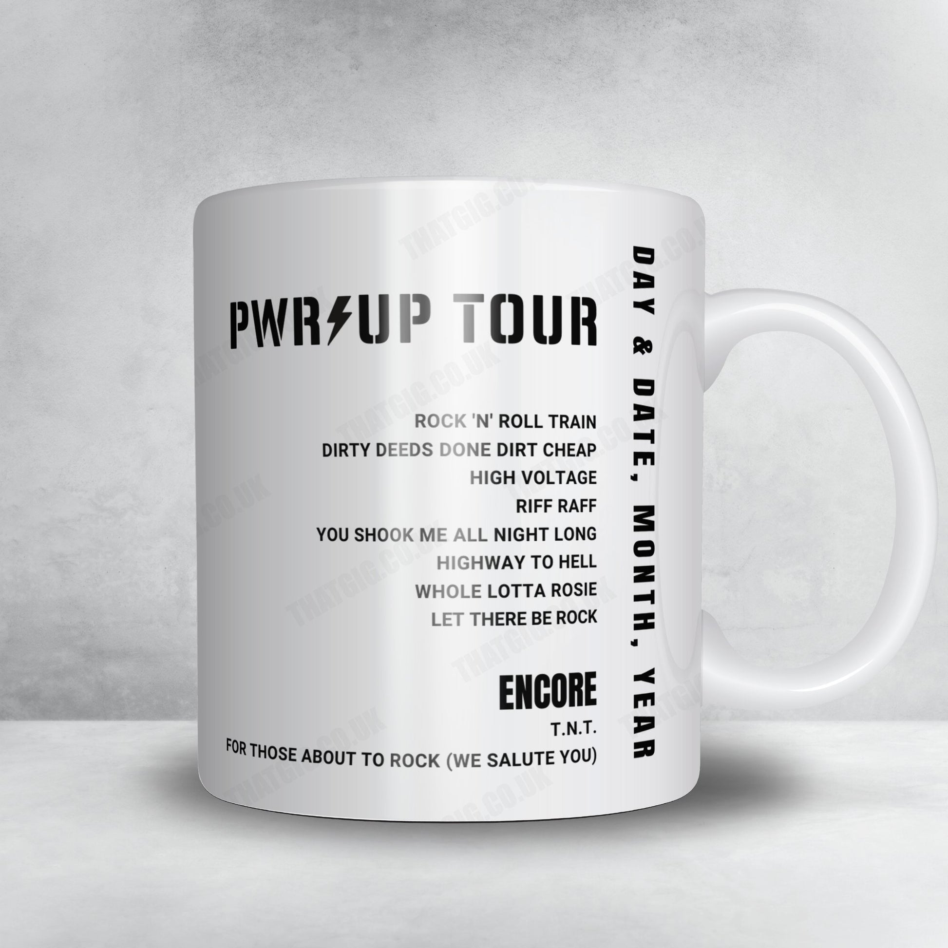 AC/DC Setlist Mug - Veltins-Arena, Gelsenkirchen - May 17th, 2024