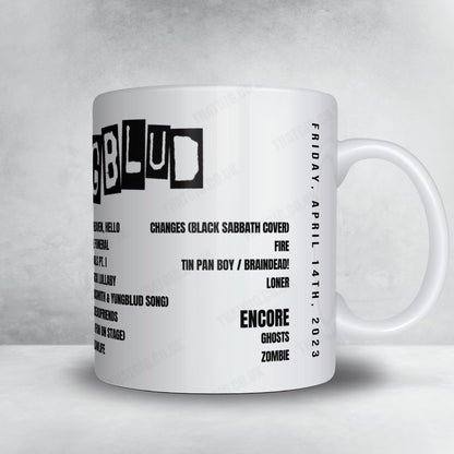 YUNGBLUD Setlist Mug - Howard Stern Radio Program, New York - December 15th, 2025