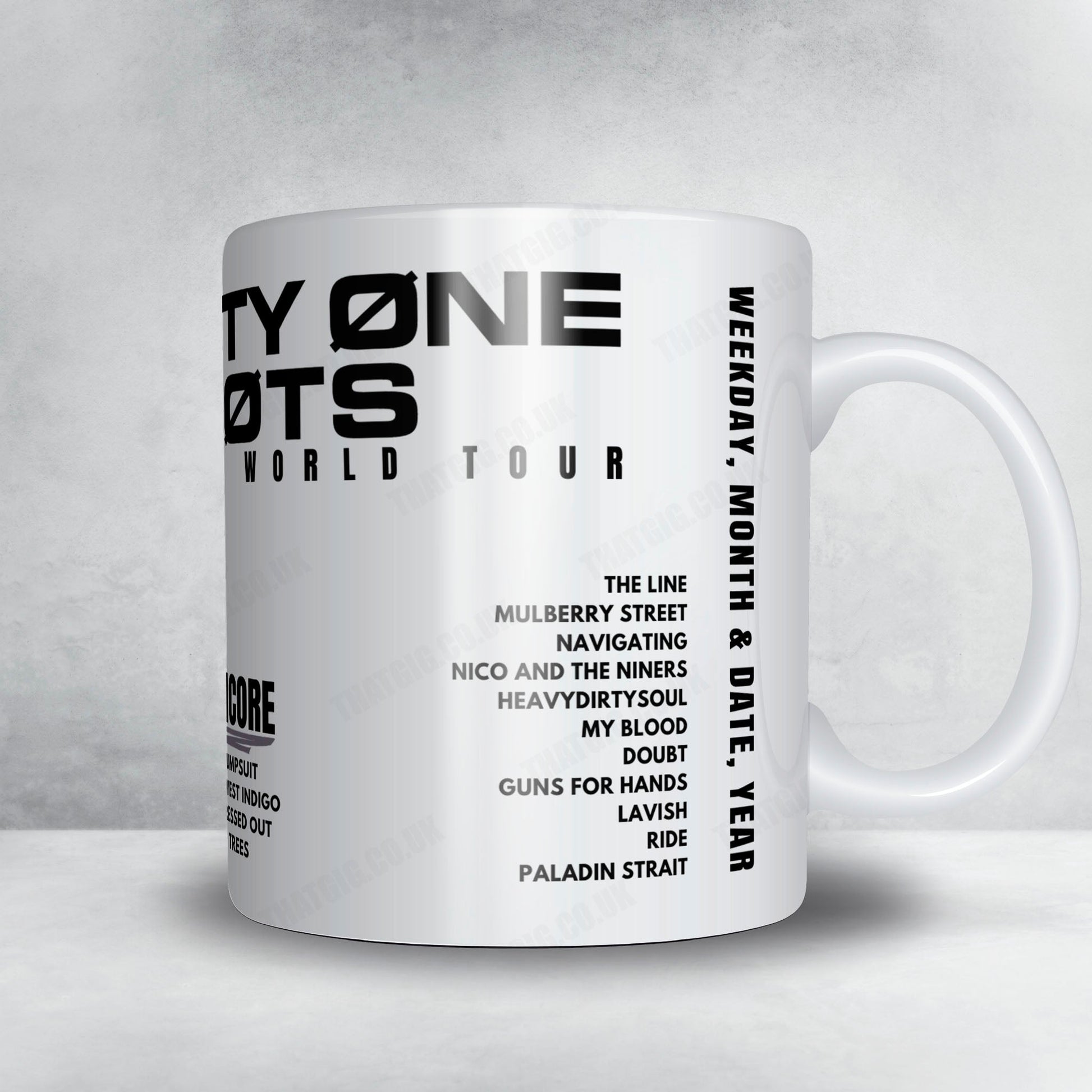 twenty one pilots Setlist Poster - The O2 Arena, London - May 13th, 2025
