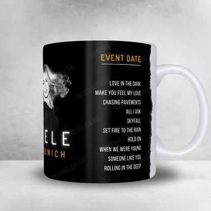 Adele Setlist Mug - Sonderfreifläche Messe, Munich - August 14th, 2024