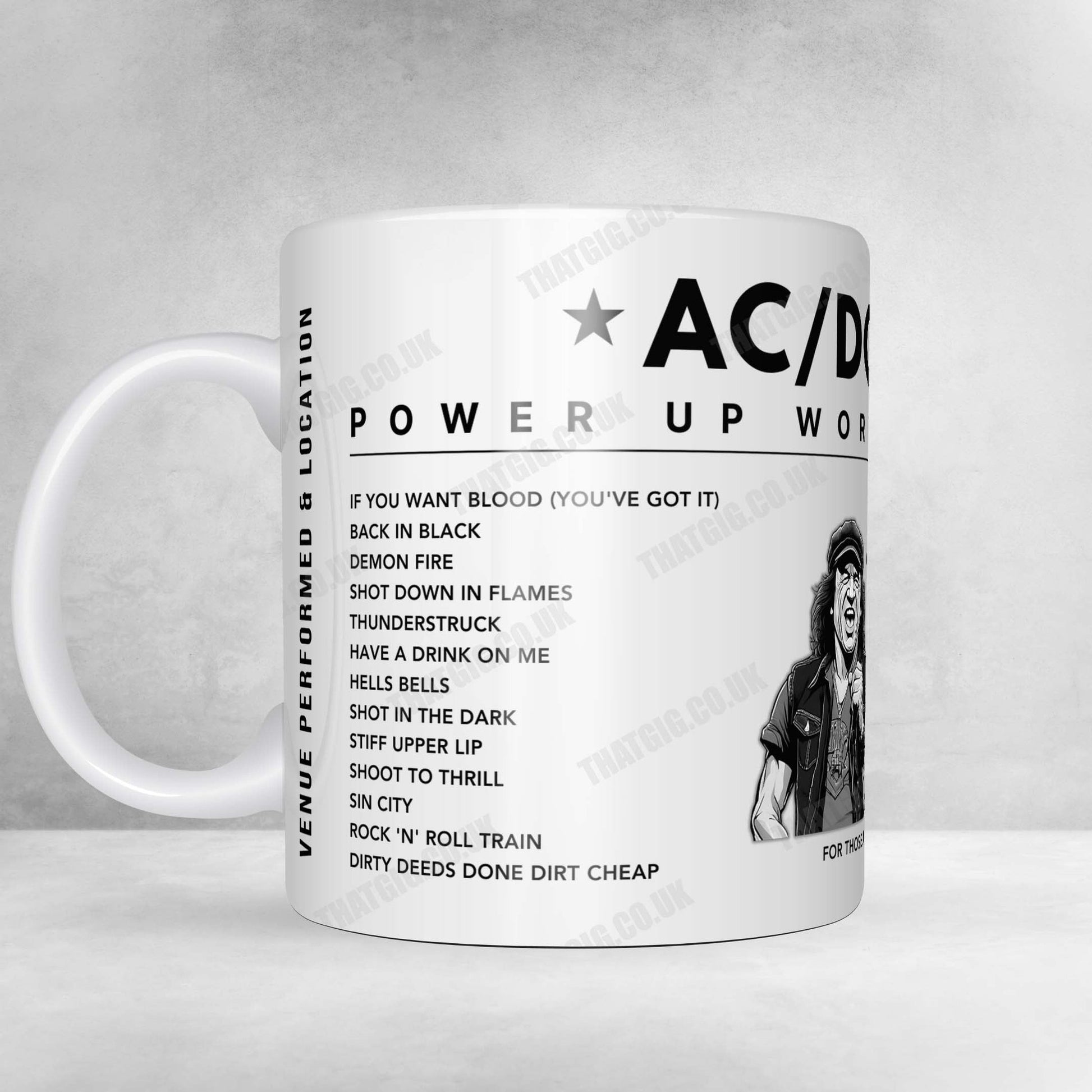 AC/DC Setlist Mug - MGM Grand Garden Arena, Las Vegas - April 9th, 2010